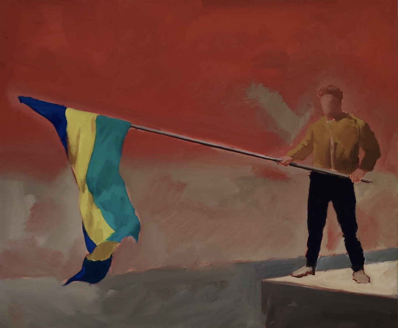 Mirror Flag, 2026, by Mihael Milunović
