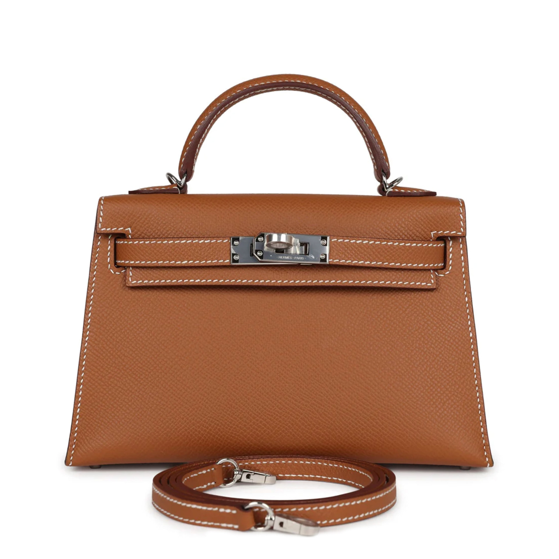 Hermès Kelly 20 Mini Gold, Epsom · Palladium Hardware