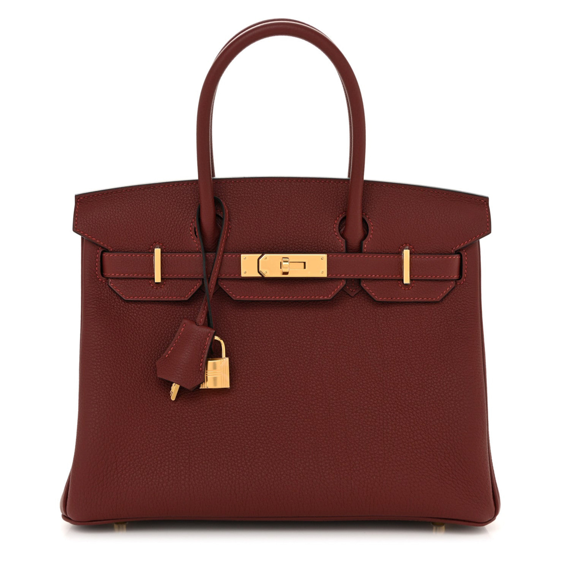 Hermès Birkin 30 Rouge H, Togo · Gold Hardware