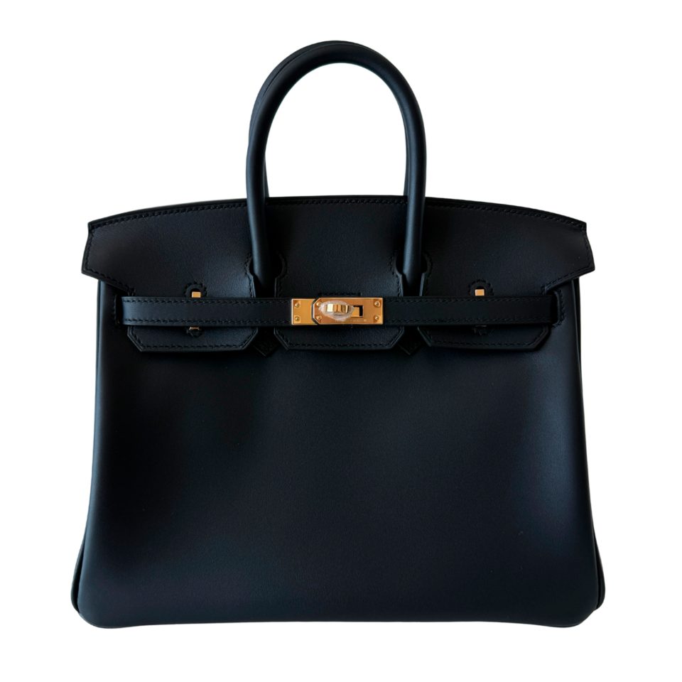 Birkin 25 Black Swift Gold Hardware stamp W