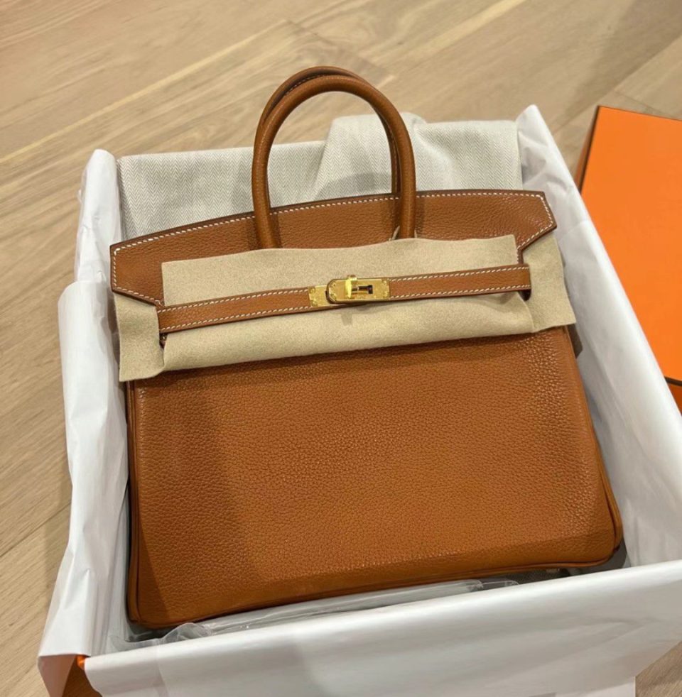 Birkin 25 Fauve Barenia Gold
