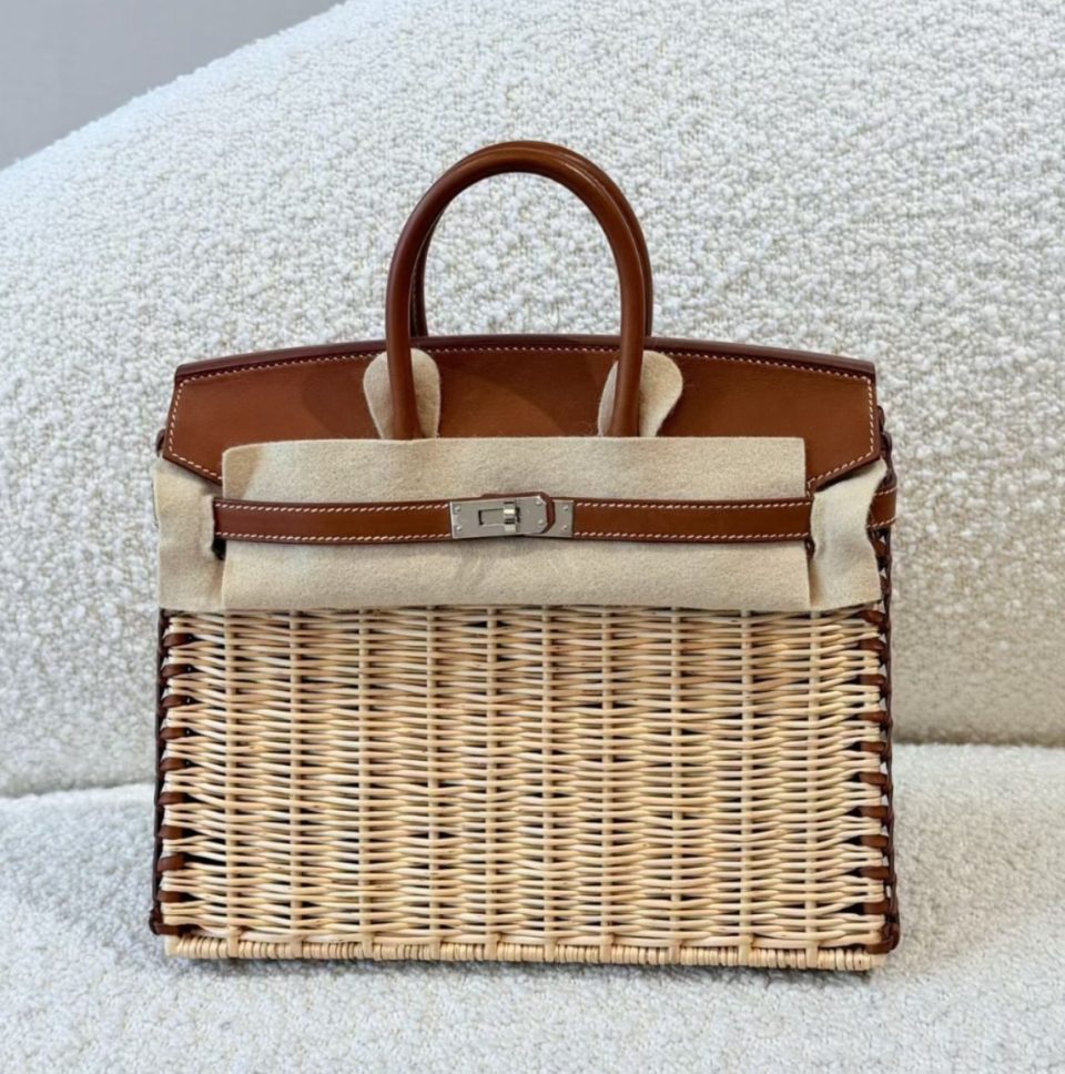 Birkin 25 Picnic Fauve Barenia Palladium