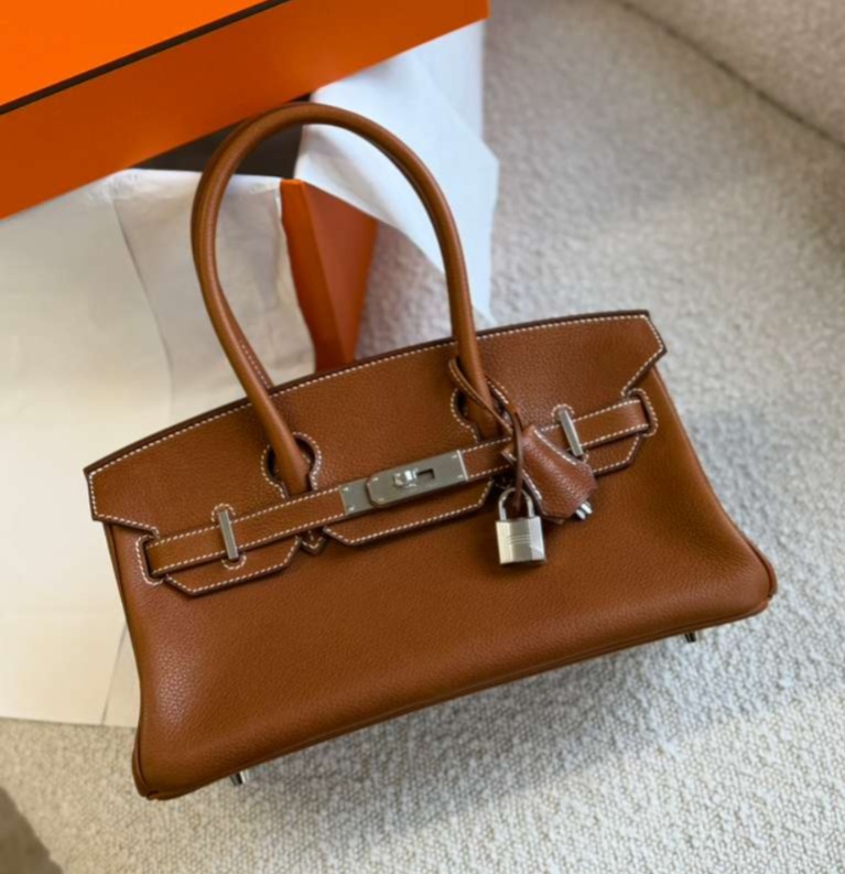 Birkin 29 Shoulder Fauve Barenia Palladium