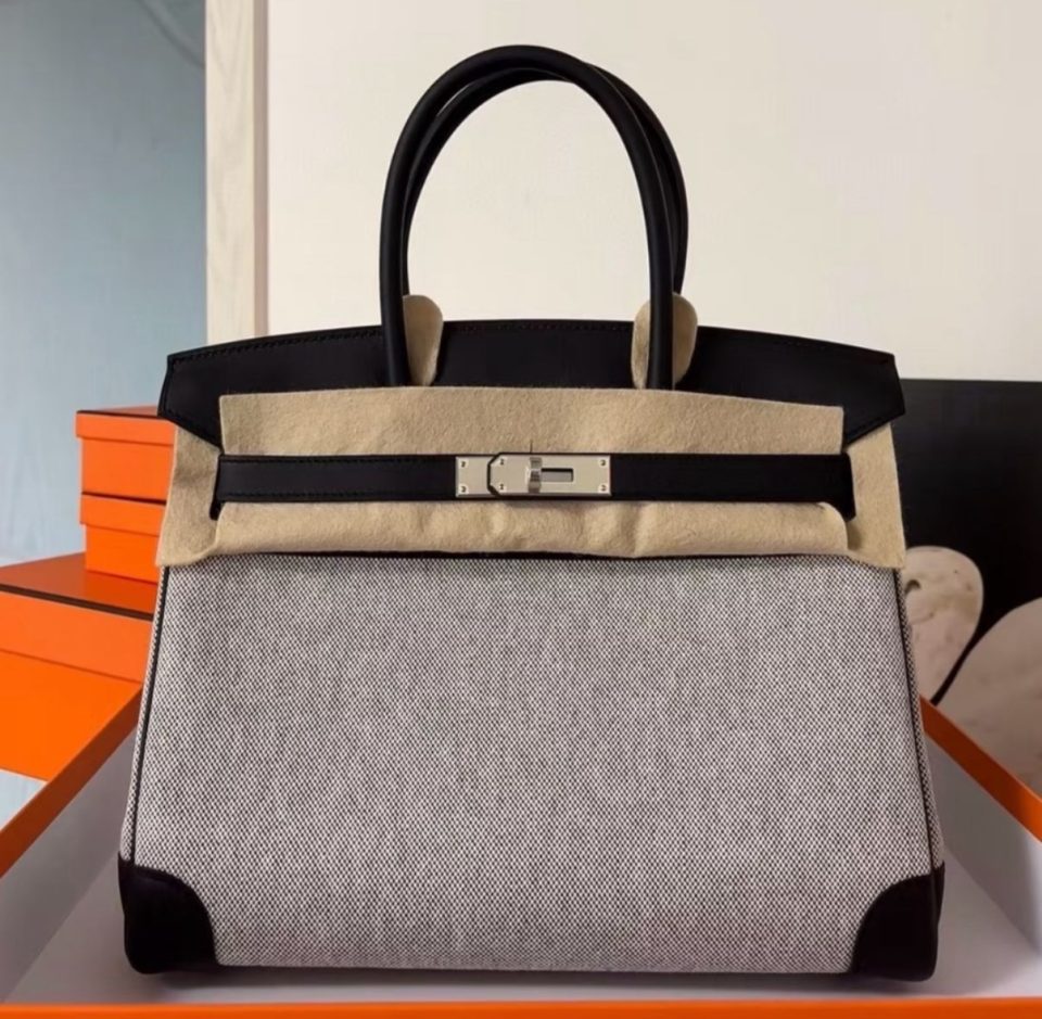 Birkin 30 Toile Black Palladium