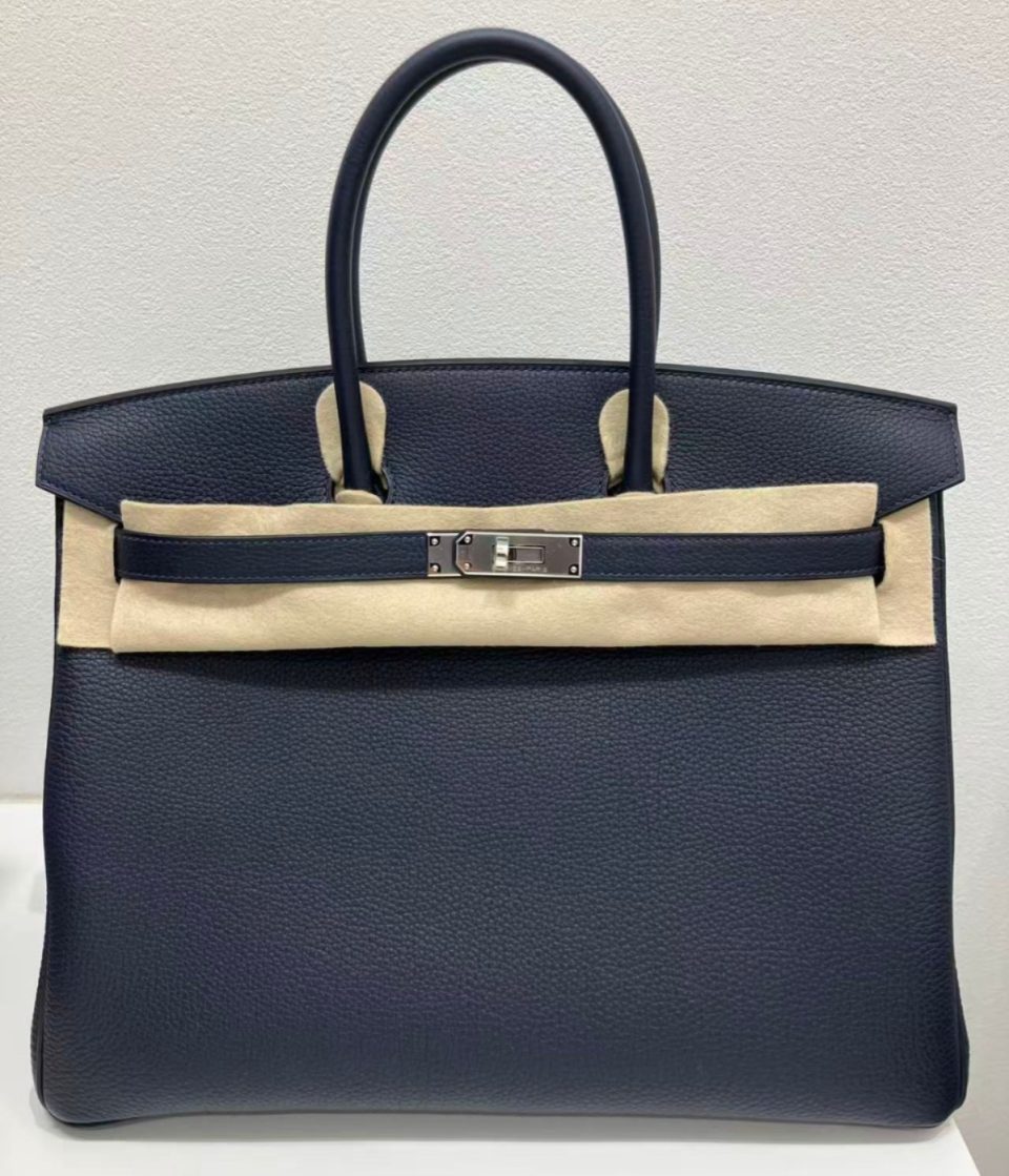Birkin 35 Blue Nuit Palladium