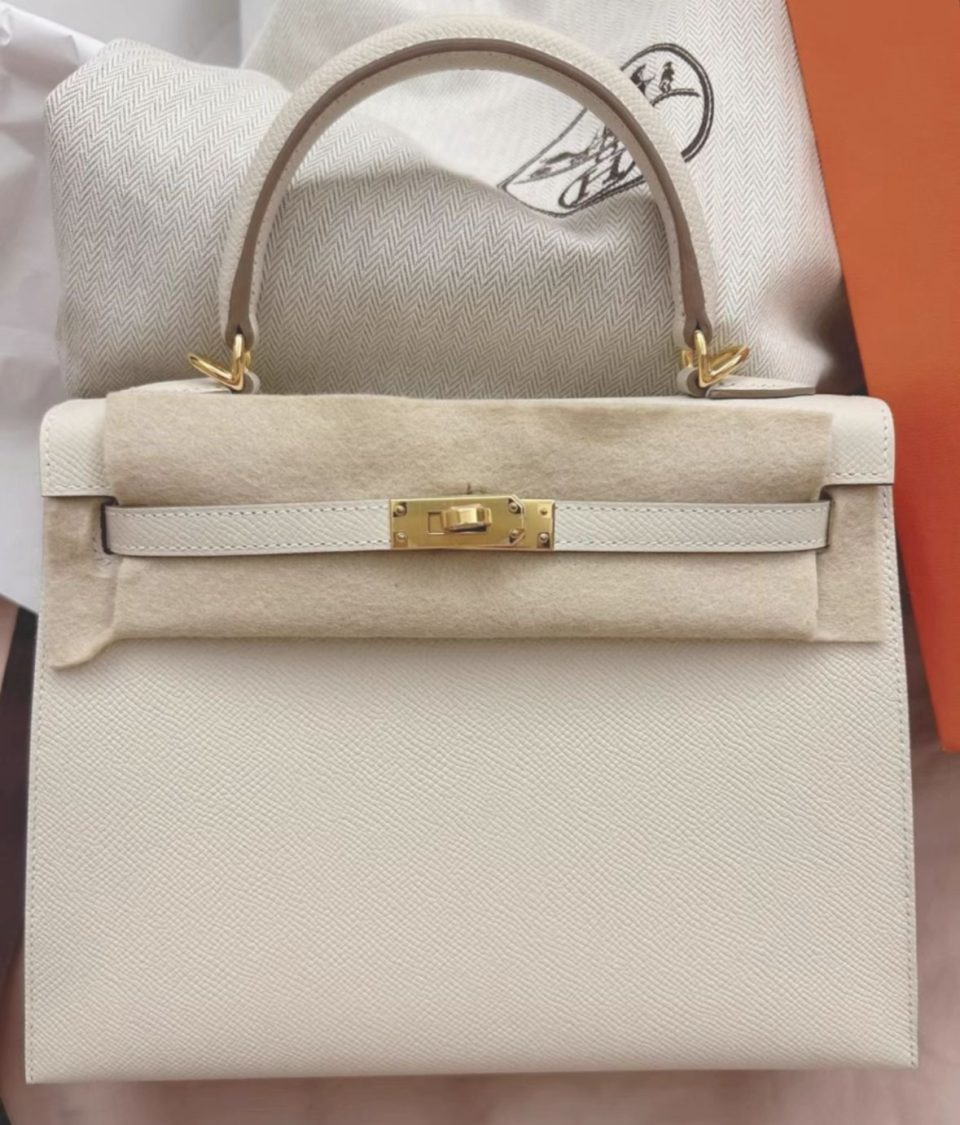 Kelly 25 Craie Epsom Gold