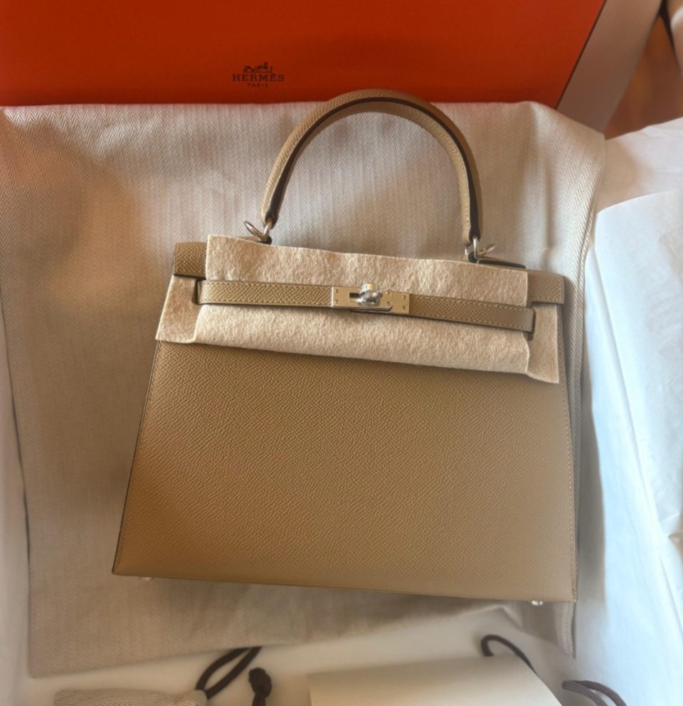 Kelly 25 Poussiere Epsom Palladium