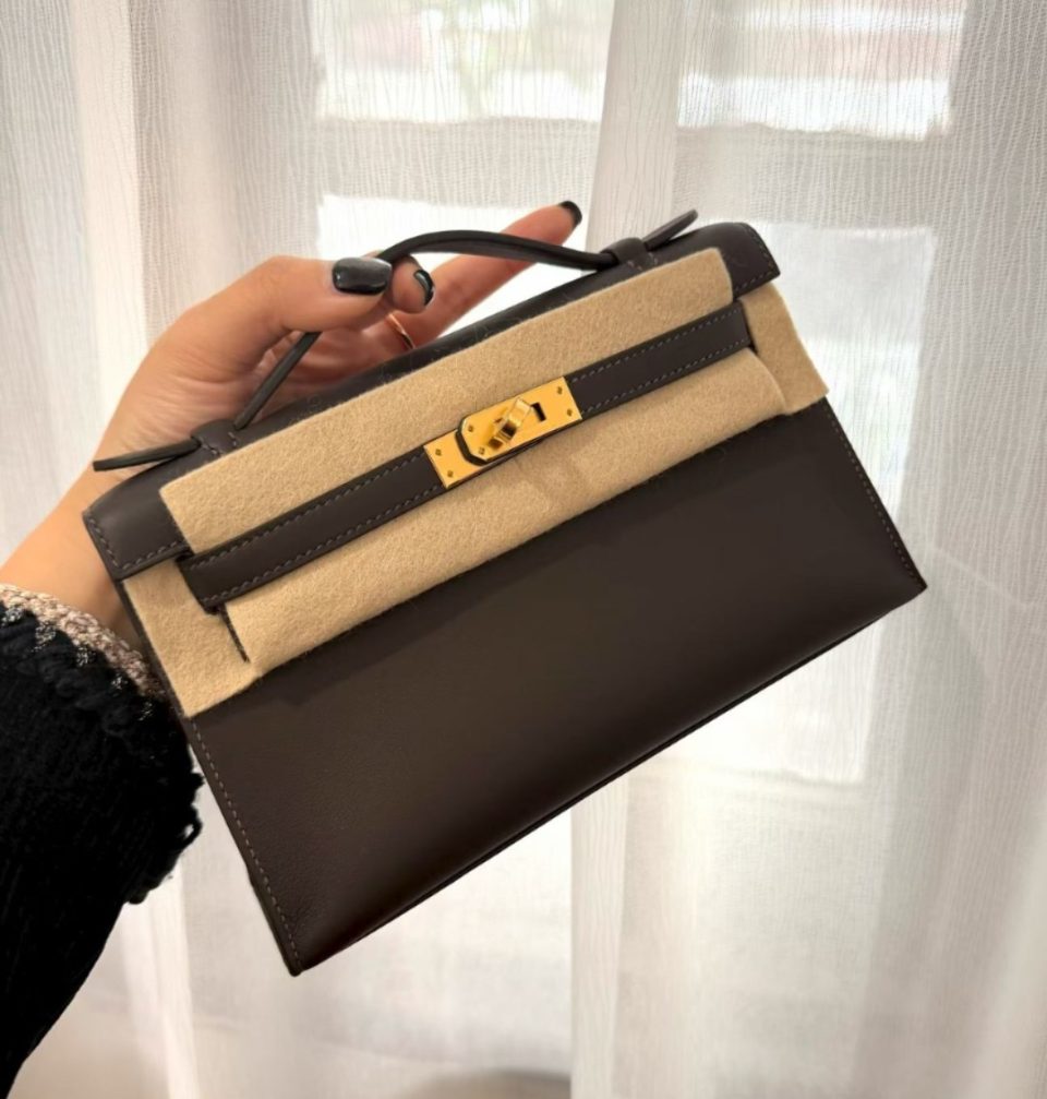 Kelly Pochette Bai-Brun Gold