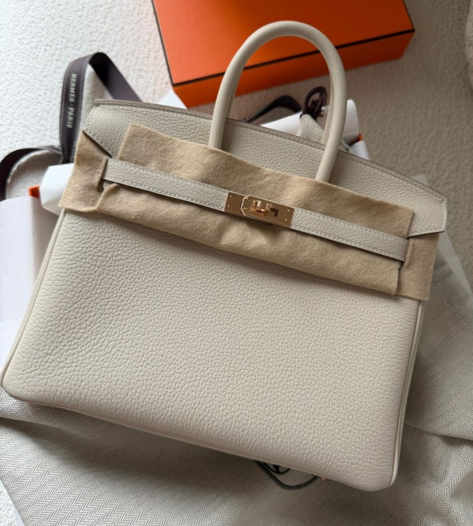 Birkin 25 Craie Togo Rose Gold