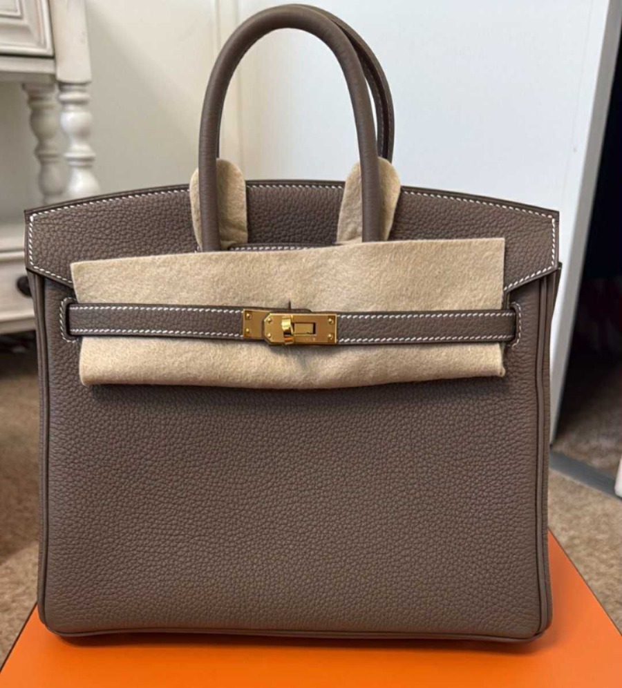 Birkin 25 Etoupe Togo Gold