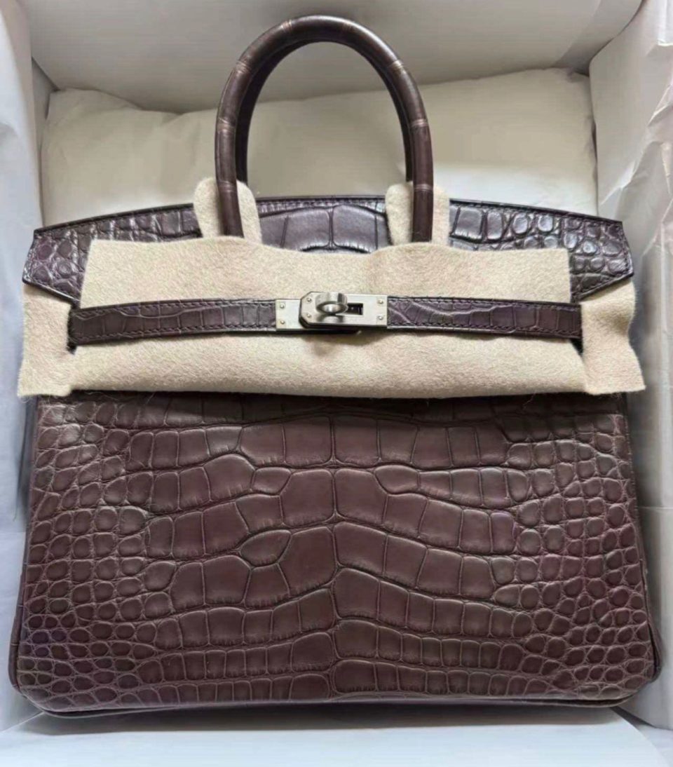 Birkin 25 Havane Alligator Palladium