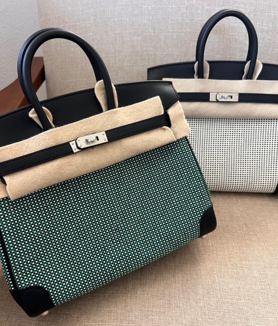 Birkin 25 Toile Black Palladium