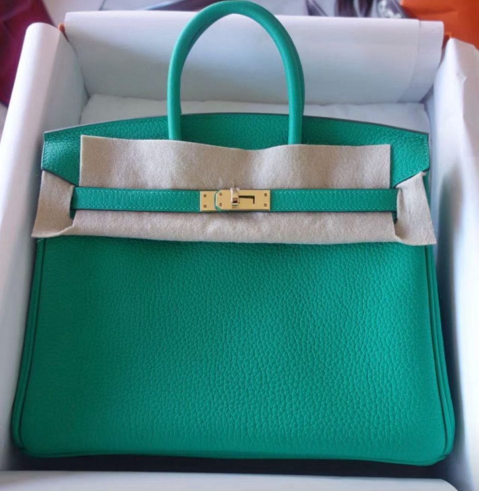 Birkin 25 Vert Menthe Togo Gold
