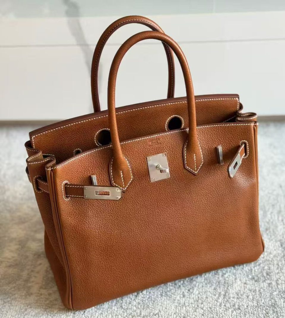 Birkin 30 Fauve Barenia Palladium