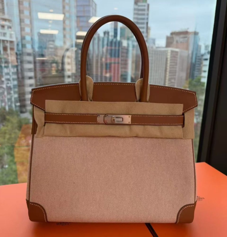 Birkin 30 Toile Gold Palladium