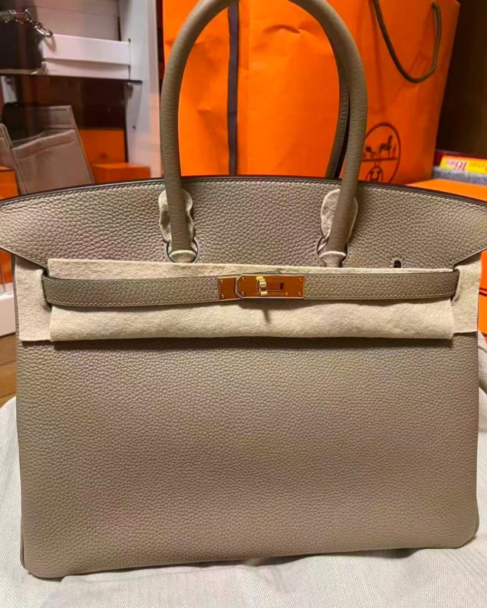Birkin 35 Beige Marfa Togo Gold
