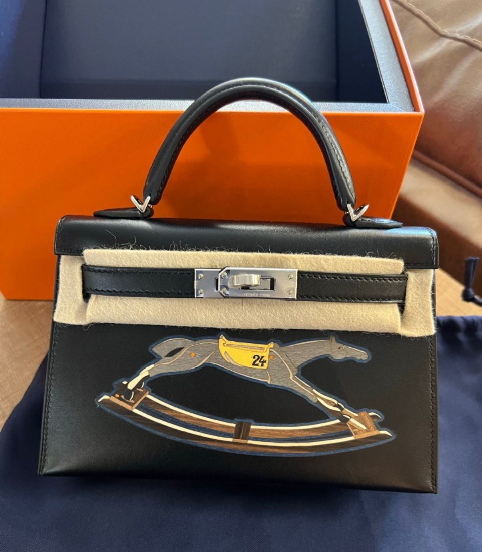 Kelly 20 Mini Cheval de Bois Palladium