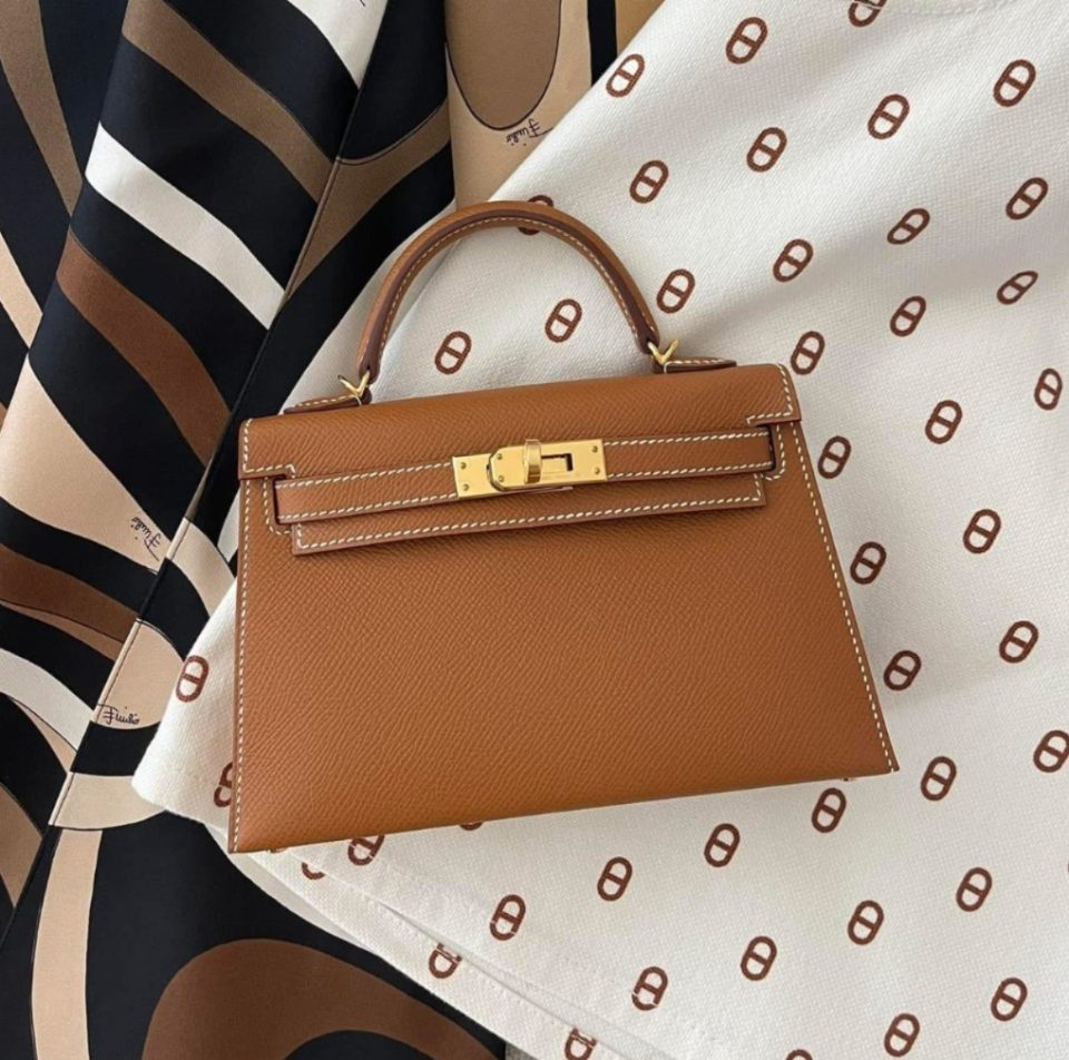 Kelly 20 Mini Gold Epsom Gold