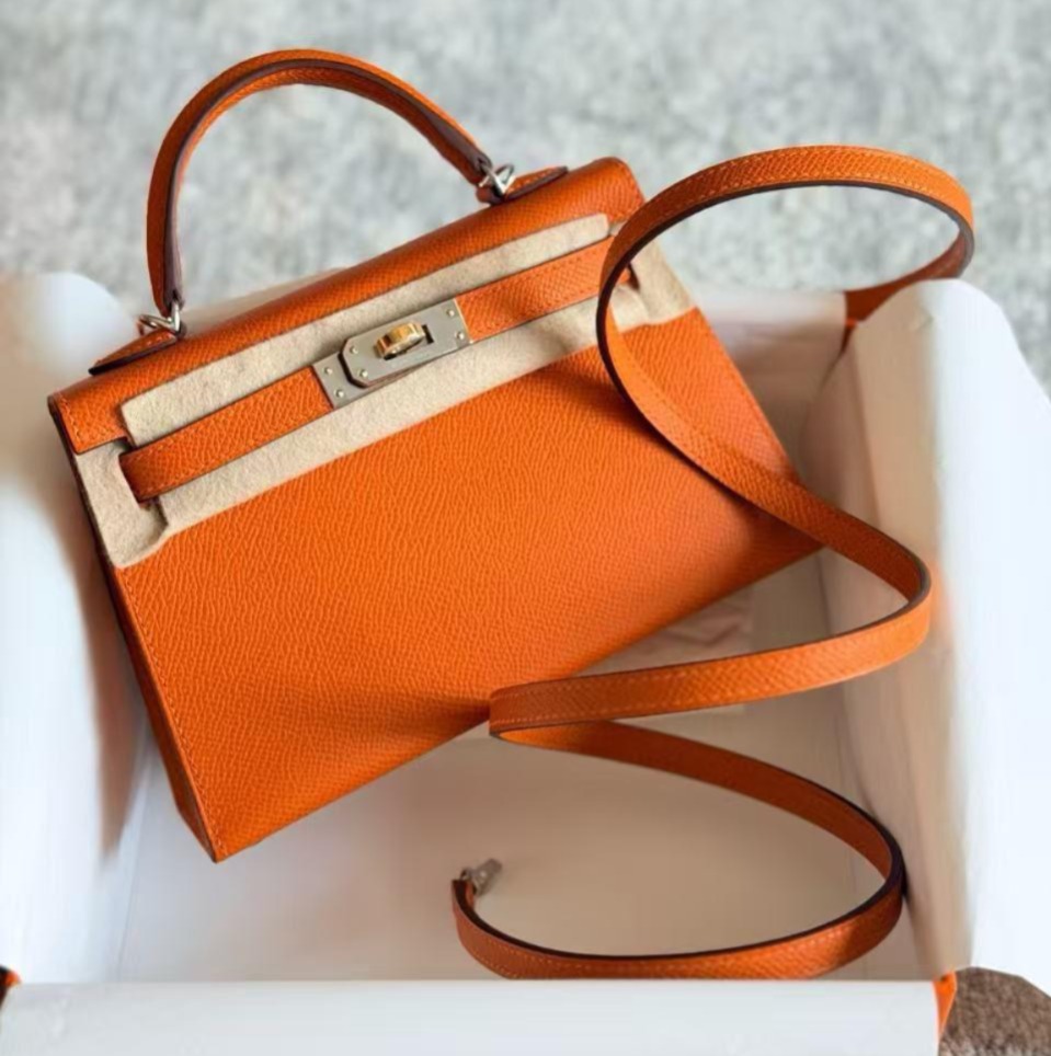 Kelly 20 Mini Orange Electrum Hardware