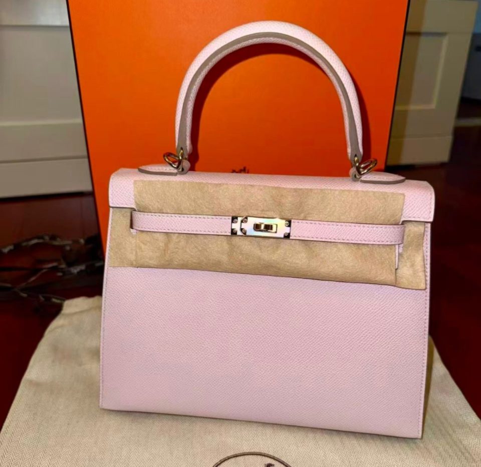 Kelly 25 Mauve Pale Epsom Palladium