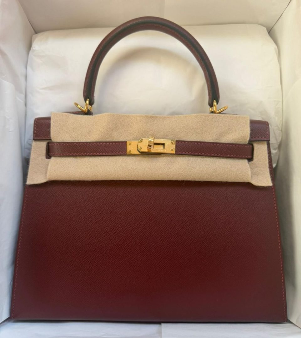 Kelly 25 Rouge H Madame Gold