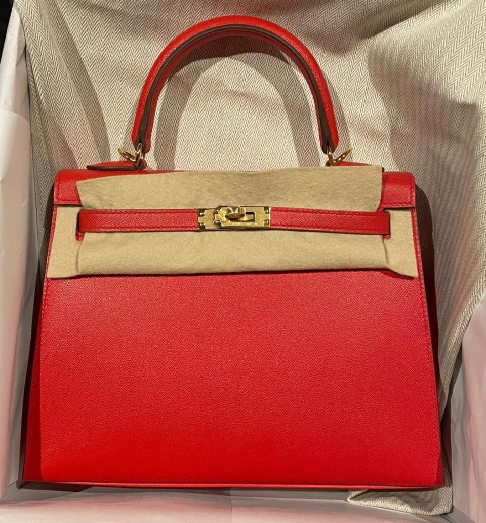 Kelly 25 Rouge de Coeur Madame Gold