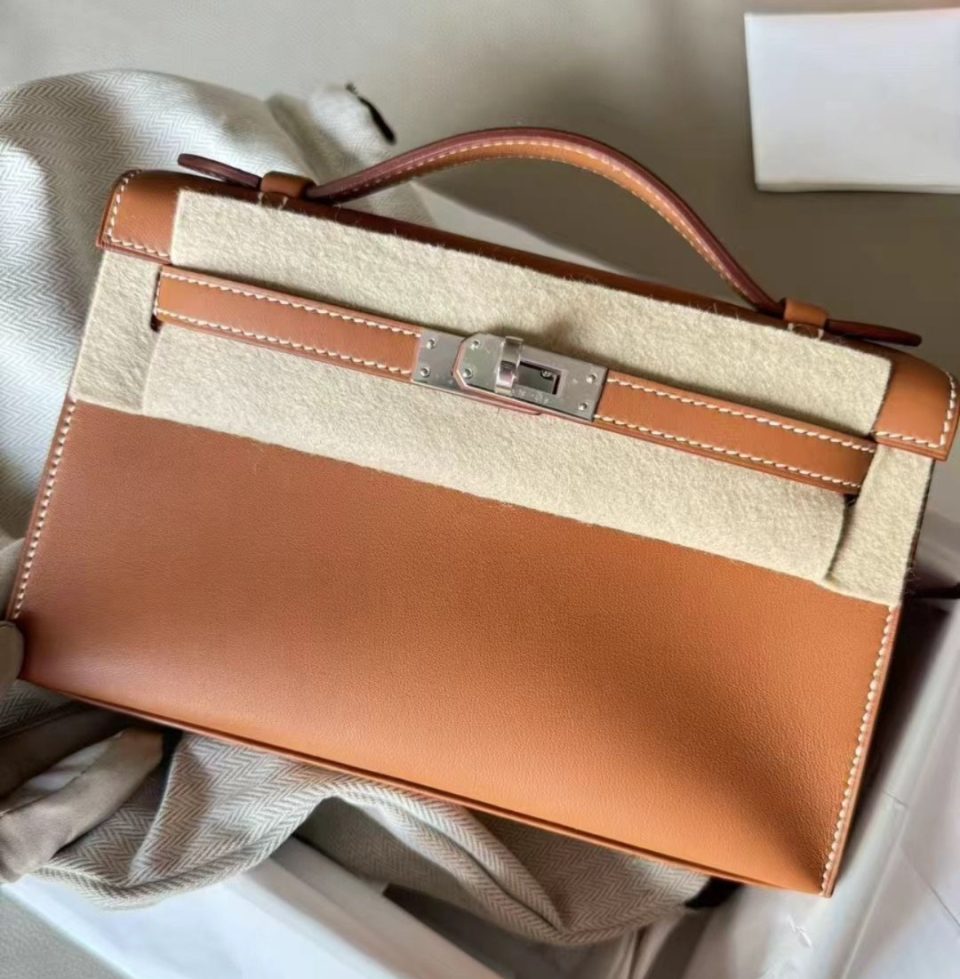 Kelly Pochette Gold Swift Palladium