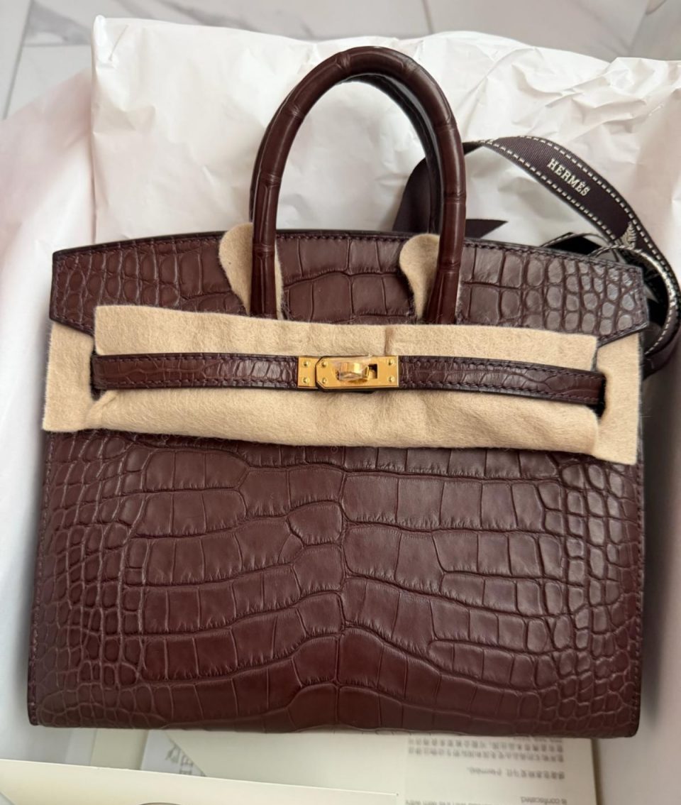 Birkin 20 Havane Alligator Gold