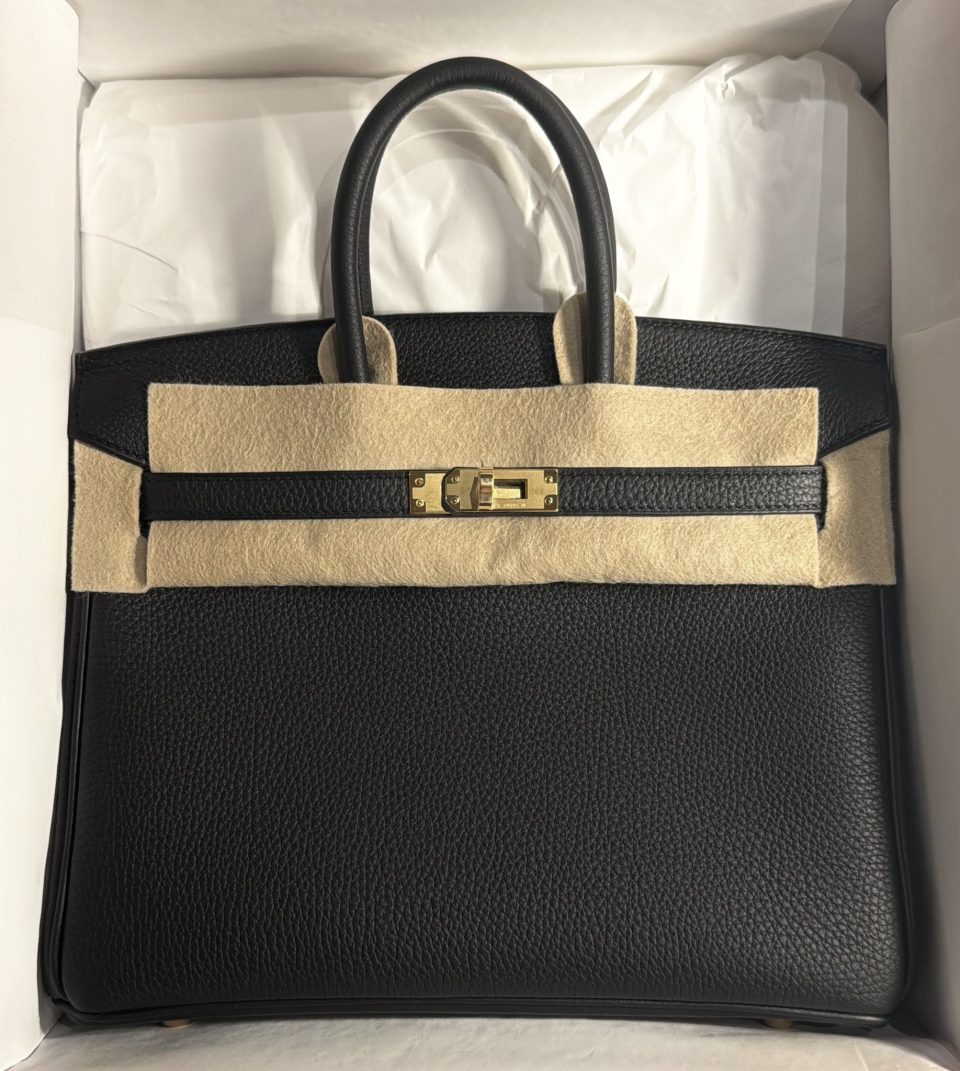Birkin 25 Black Togo Gold