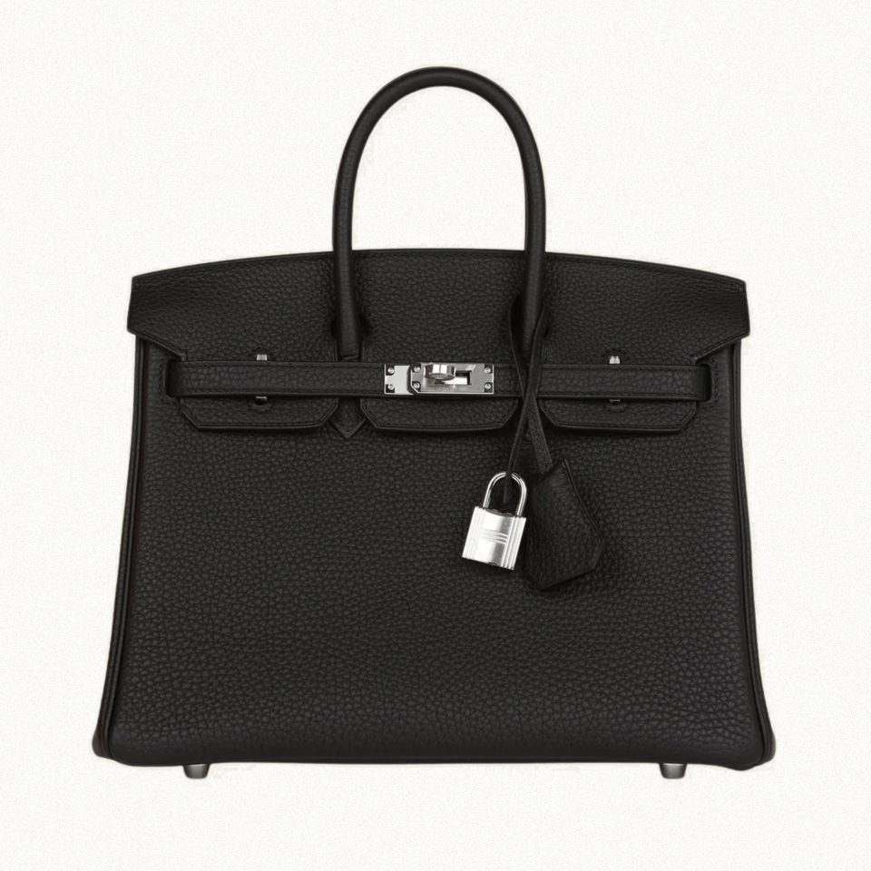 Birkin 25 Black Togo Palladium Hardware stamp G