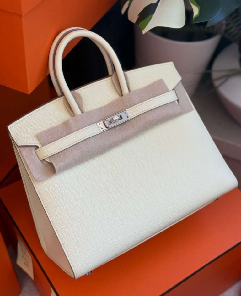 Birkin 25 Jaune Milton Epsom Palladium