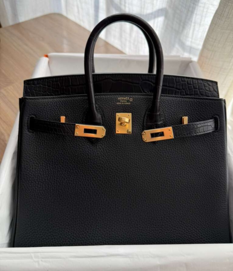 Birkin 25 Touch Black Gold