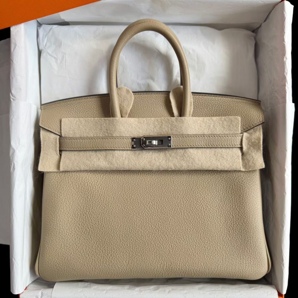 Birkin 25 Trench Togo Palladium
