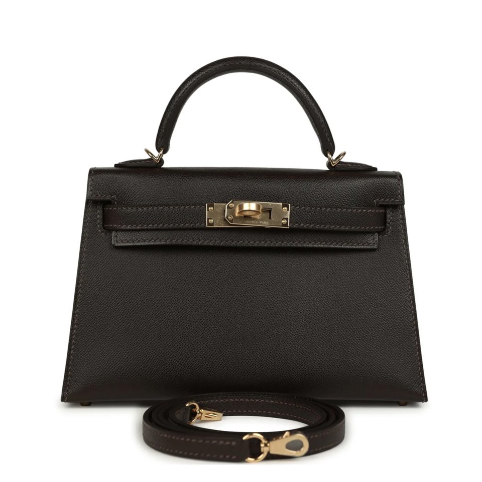 Kelly 20 Mini Bai Brun Epsom