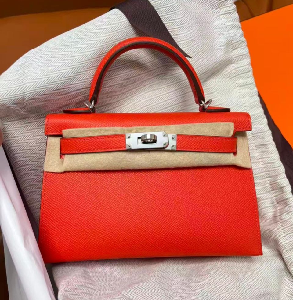 Kelly 20 Mini Capucine Epsom Palladium