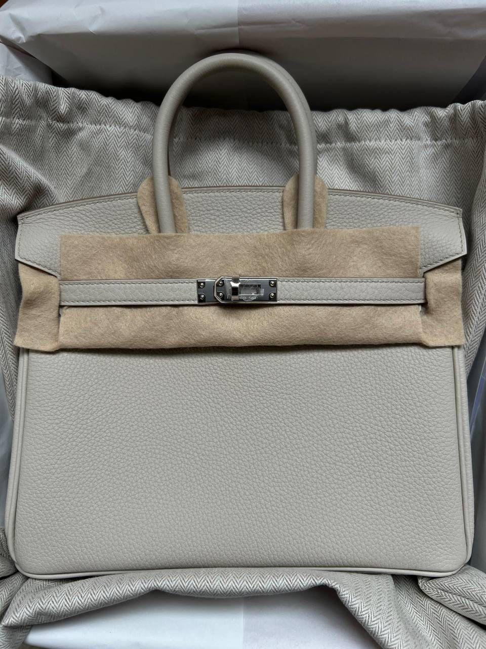 Birkin 25 Beton Togo Palladium
