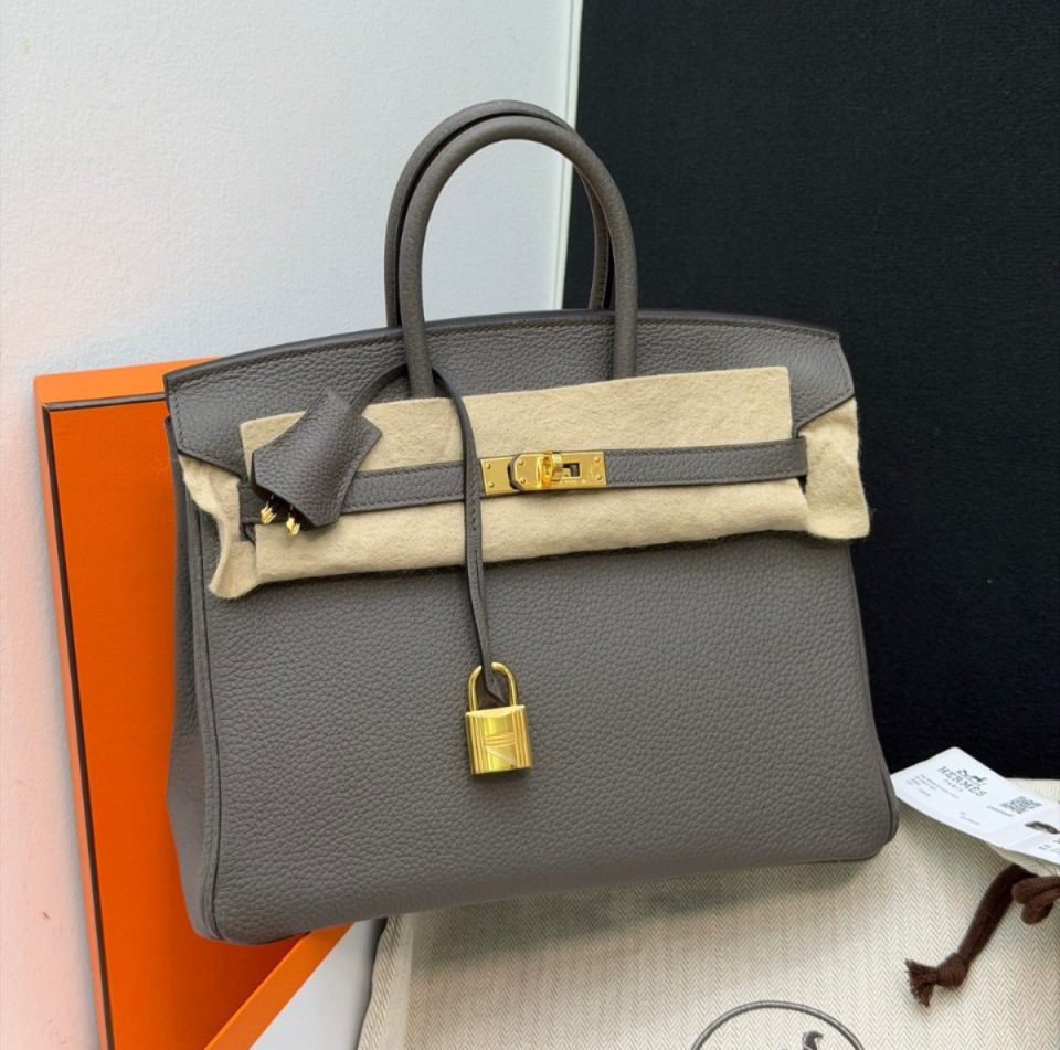 Birkin 25 Gris Etain Togo Gold