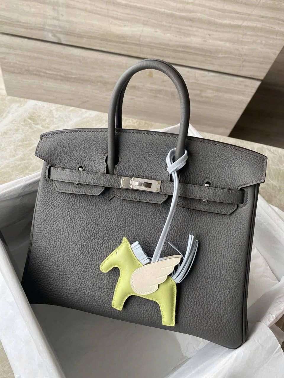 Birkin 25 Gris Etain Togo Palladium