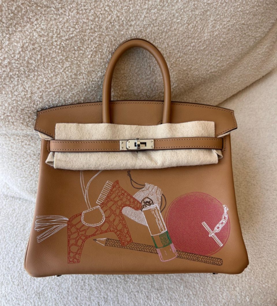Birkin 25 In and Out Biscuit
