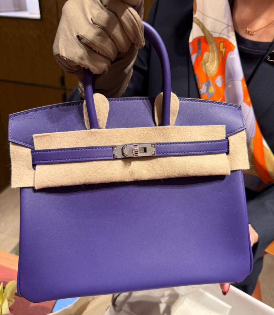 Birkin 25 Purple Swift Palladium