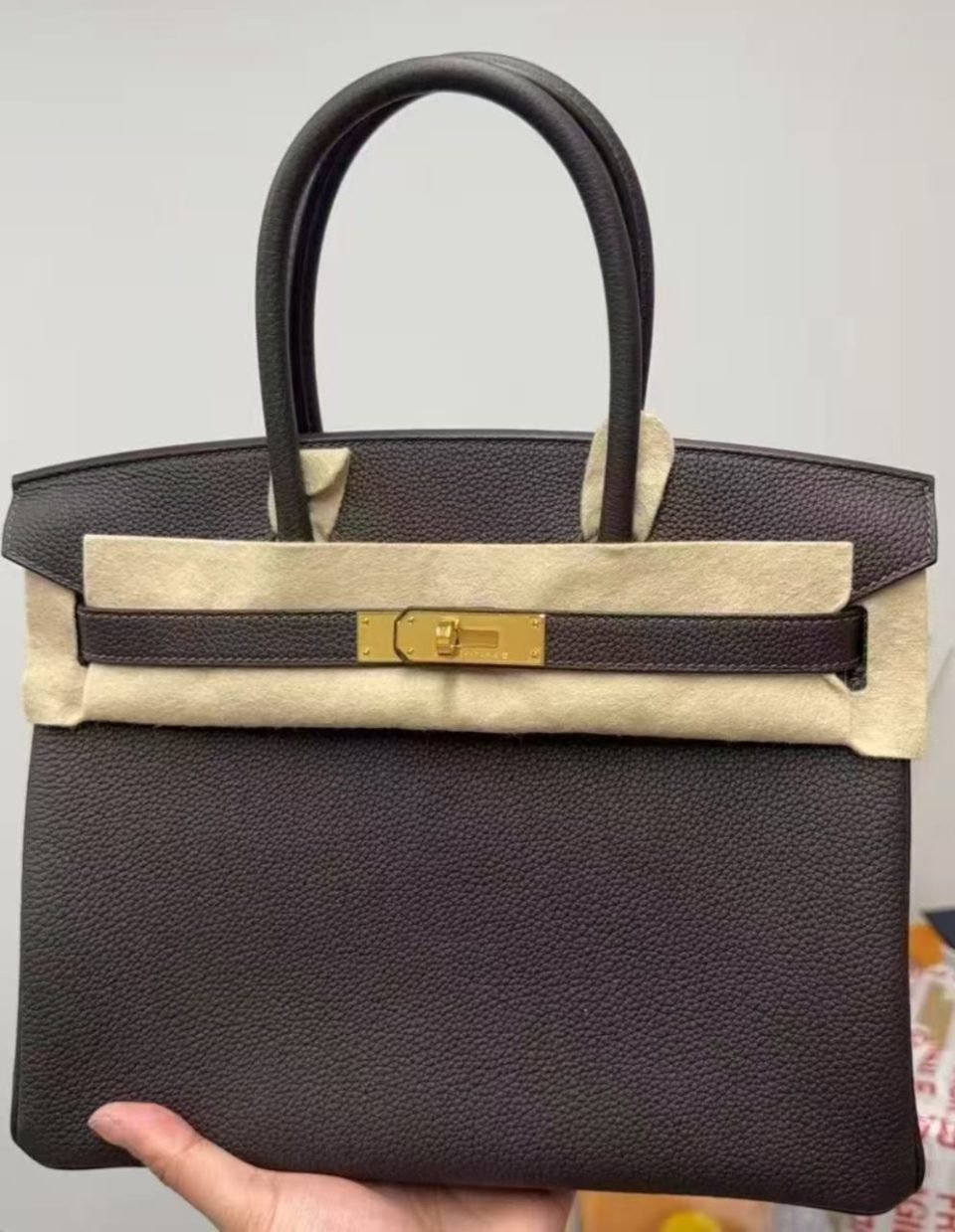 Birkin 30 Ebene Togo Gold