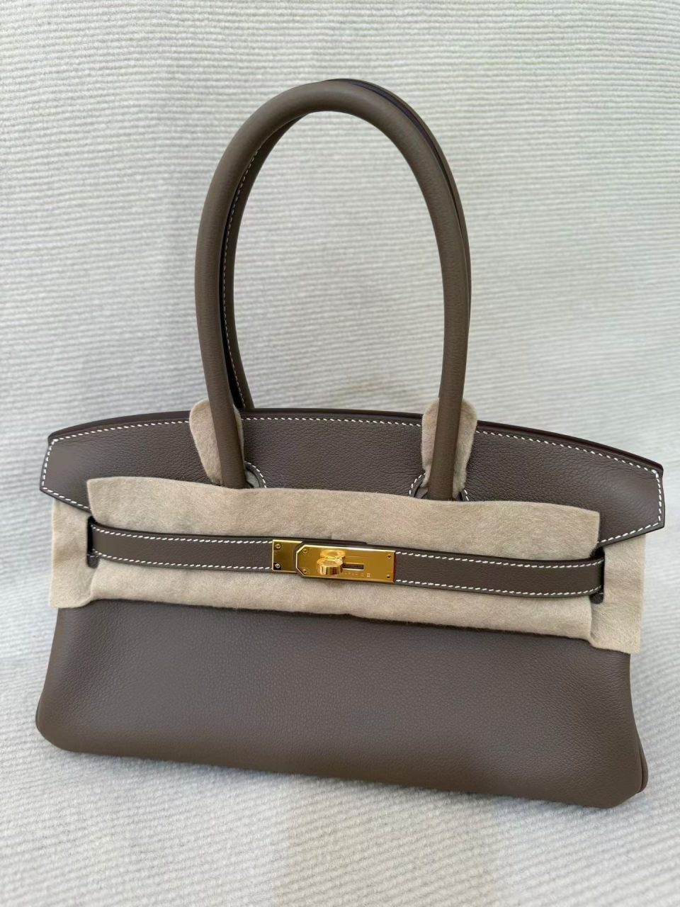 Birkin Shoulder 29 Light Etoupe Gold