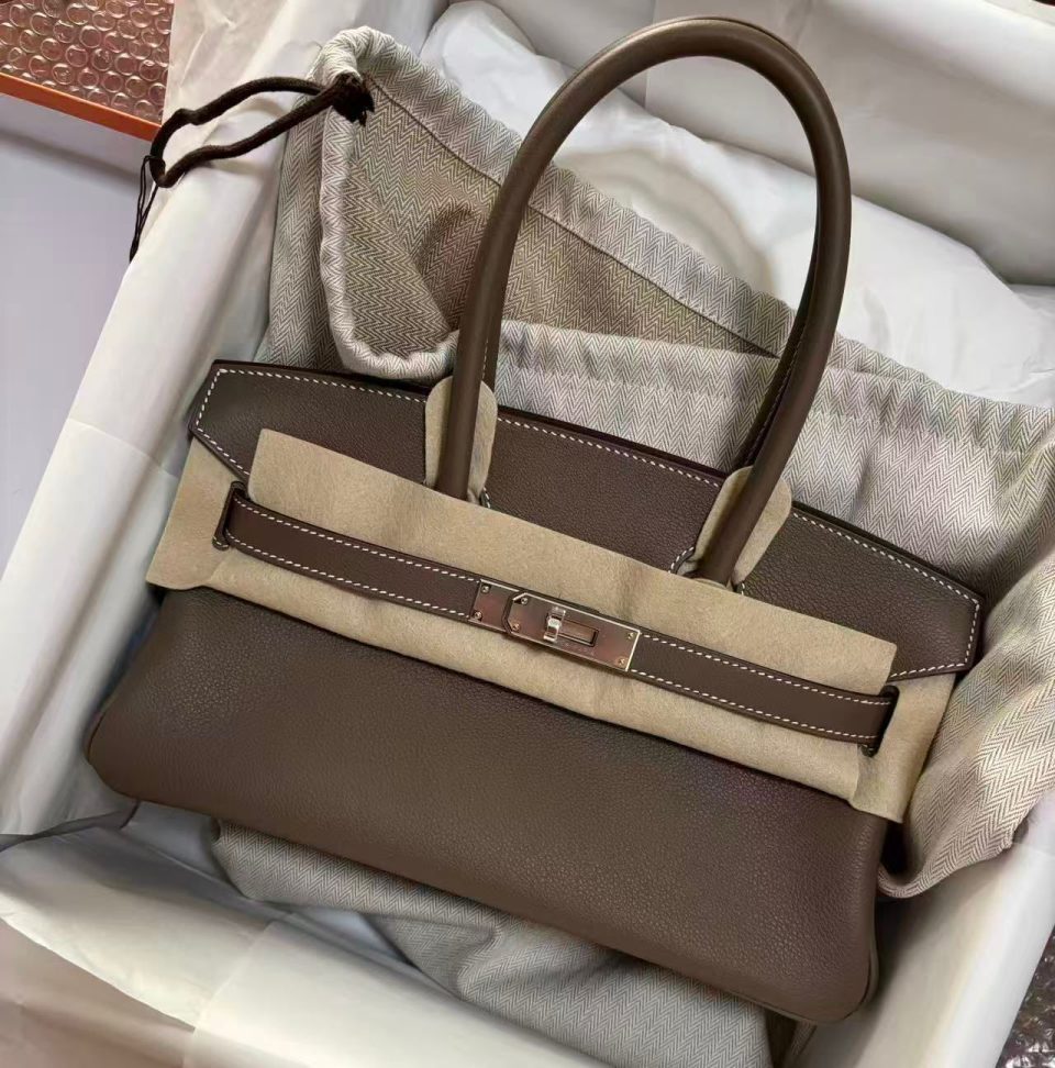 Birkin Shoulder 29 Light Etoupe Palladium