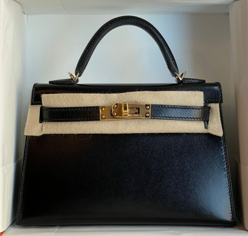 Kelly 20 Mini Black Box Gold
