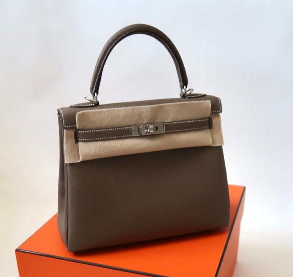 Kelly 25 Etoupe Togo Palladium