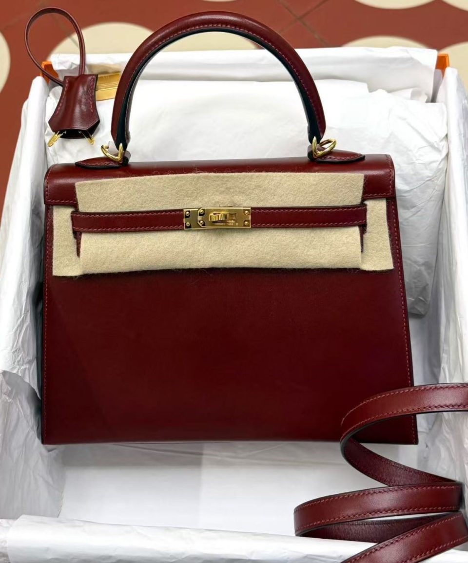 Kelly 25 Rouge H Box Gold
