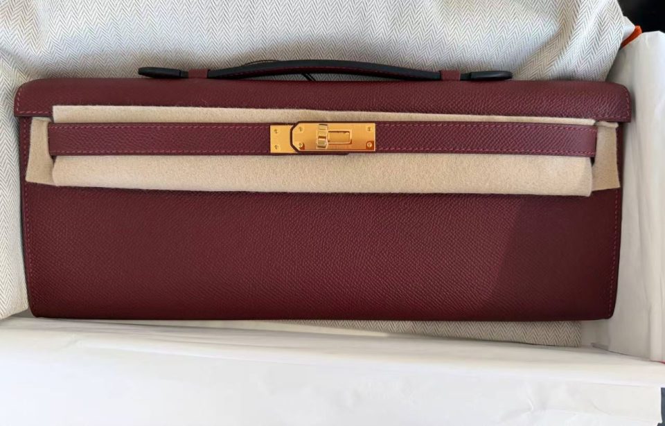 Kelly Cut Rouge H Epsom Gold