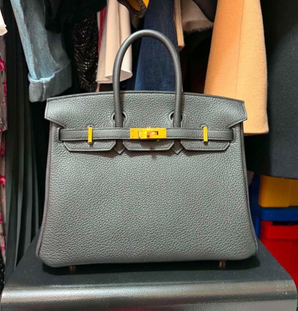 Birkin 25 Black Togo Brushed Gold