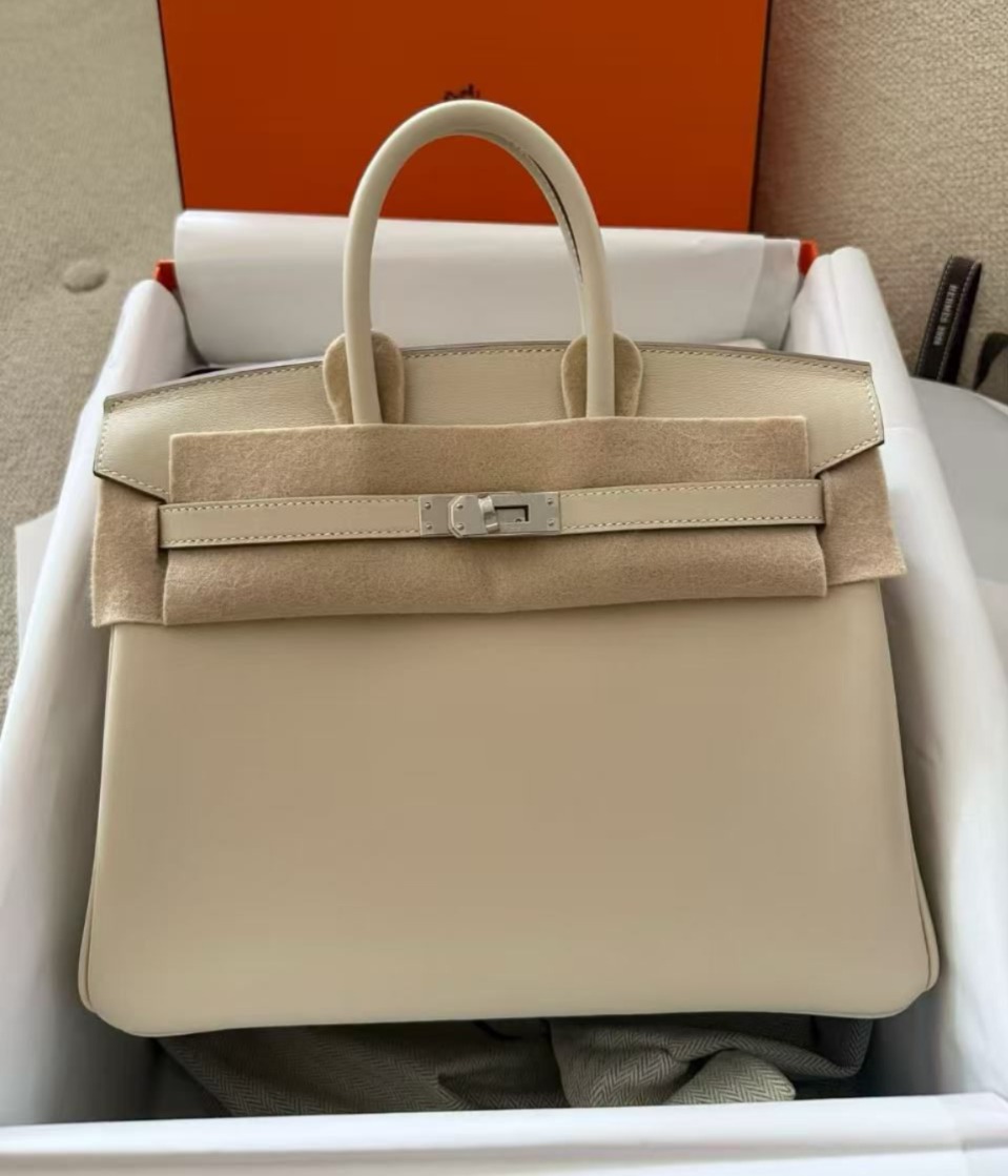 Birkin 25 Craie Swift Palladium