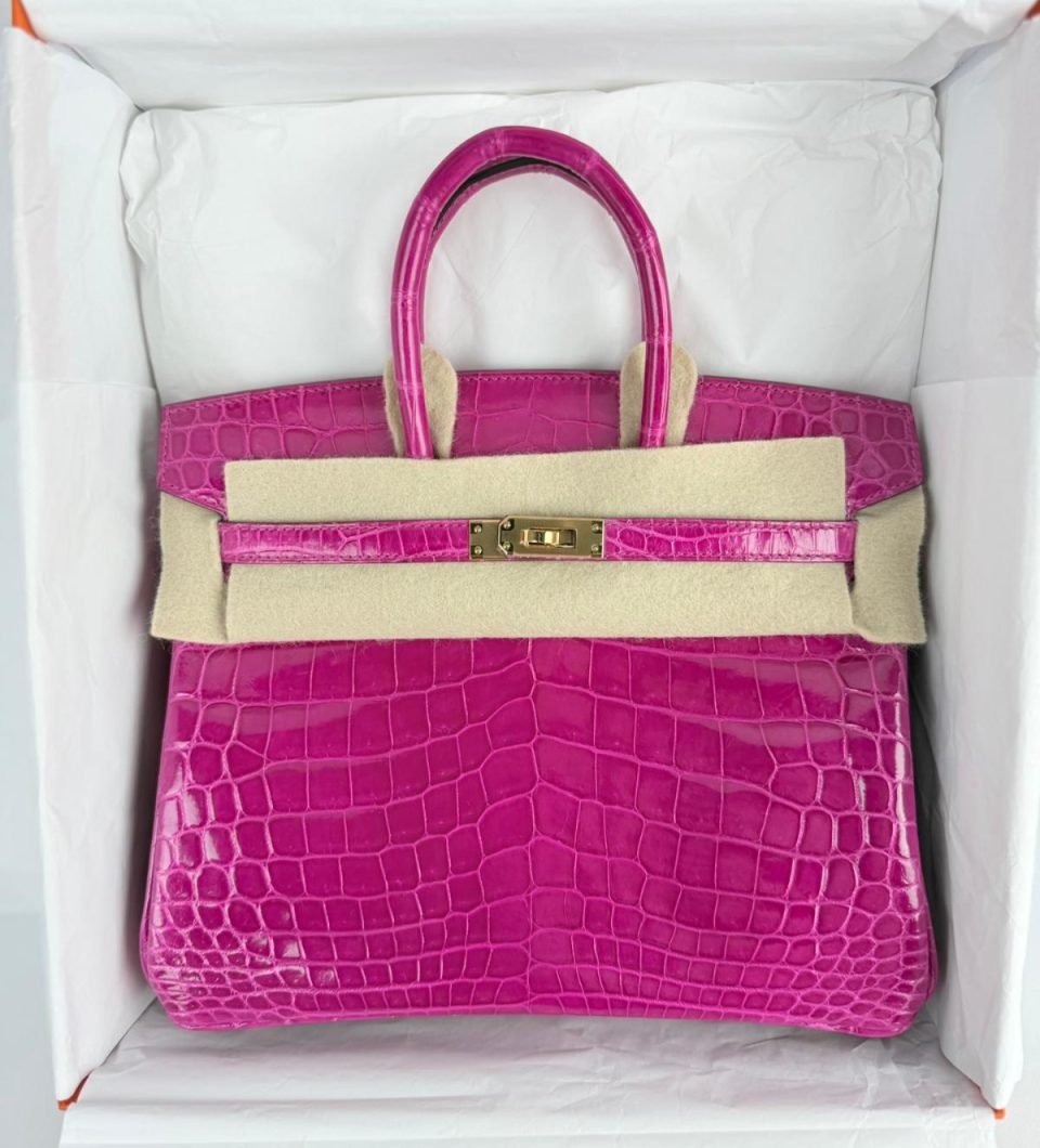 Birkin 25 Rose Sheherazade Gold